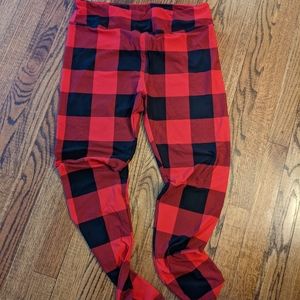 LuLaRoe Buffalo Plaid Leggings TC